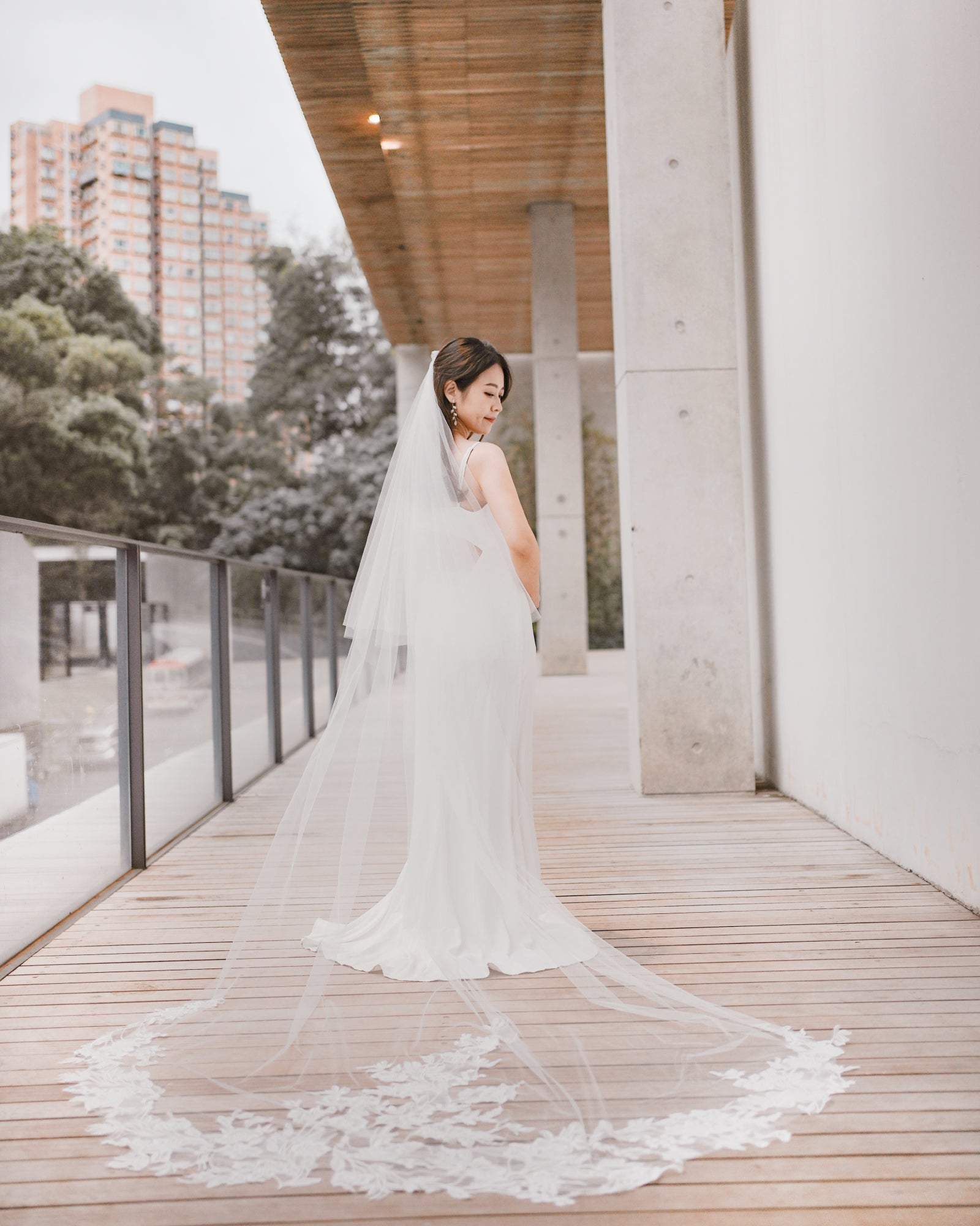 Bridal Blooms蕾絲極高清頭紗