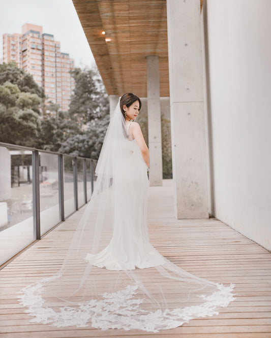 Bridal Blooms蕾絲極高清頭紗